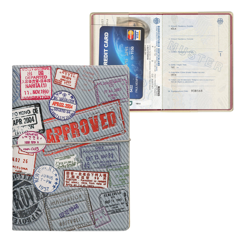 kwmobile Passport Holder Plastic Protective Cover ID Card Holder Vaccination Card Protector Passport Cover ID Card Case