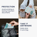 kwmobile Passport Holder Plastic Protective Cover ID Card Holder Vaccination Card Protector Passport Cover ID Card Case