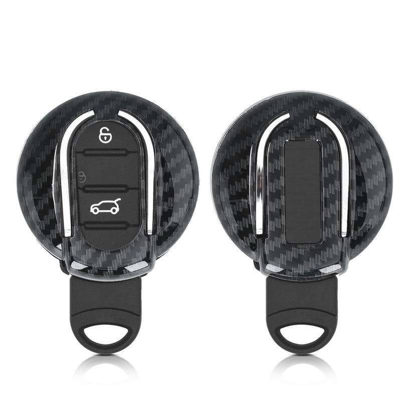 kwmobile Car Key Cover Compatible with Mini 3-Button Smart Key Car Key Hard Case Protective Cover Key Fob Cover