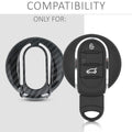 kwmobile Car Key Cover Compatible with Mini 3-Button Smart Key Car Key Hard Case Protective Cover Key Fob Cover