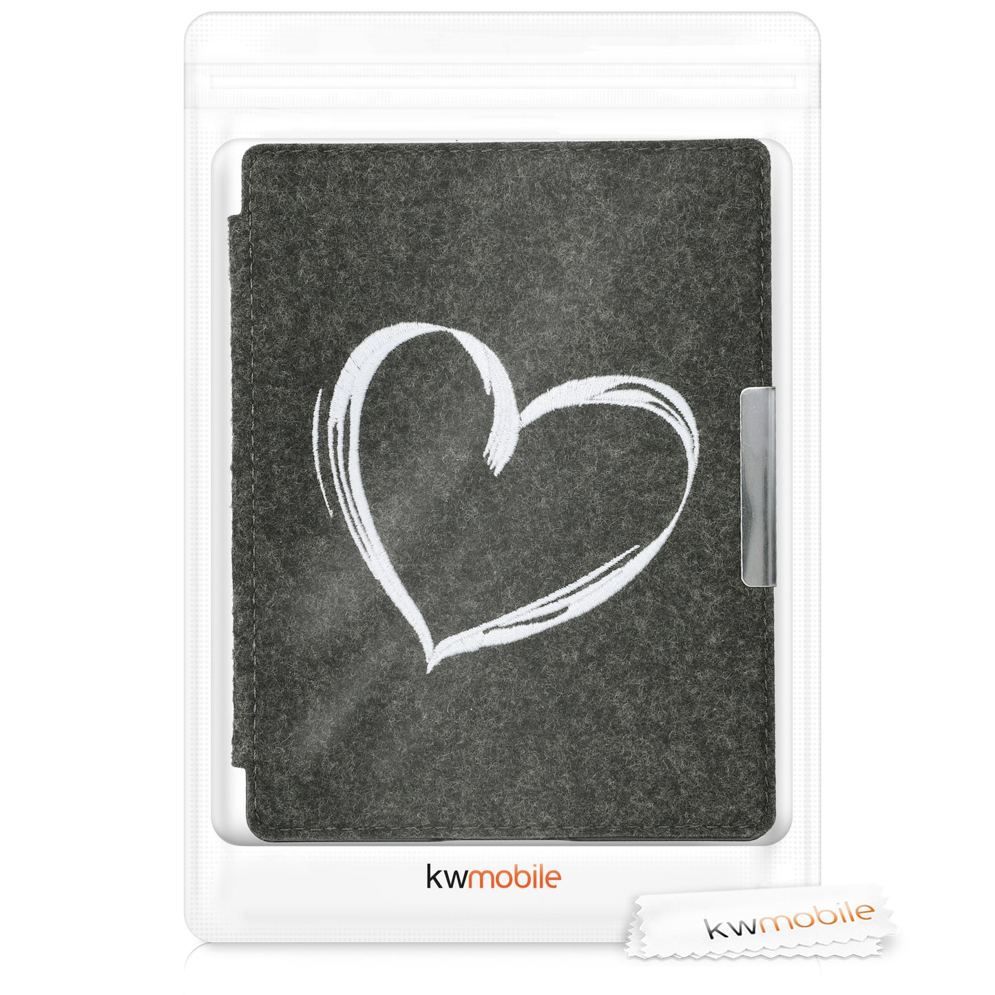 kwmobile Case Compatible with Kobo Aura H2O Edition 2 eReader Protective Cover Case Dark Grey