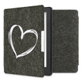 kwmobile Case Compatible with Kobo Aura H2O Edition 2 eReader Protective Cover Case Dark Grey