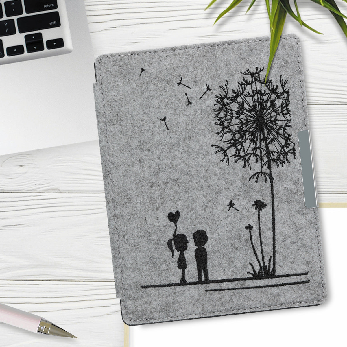 kwmobile Case Compatible with Kobo Aura H2O Edition 2 eReader Protective Cover Case Dark Grey