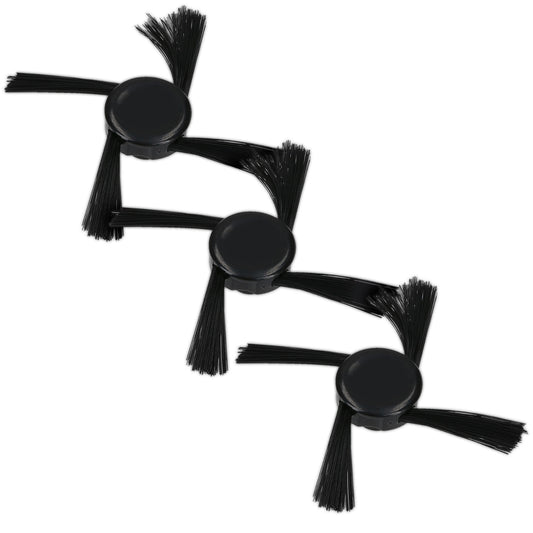 kwmobile Ersatzbürsten Set kompatibel mit Neato Botvac D5 / D6 / D7 Serie - 3x Seitenbürsten - Staubsauger Zubehör Bürsten Modelle D-Serie D5 D6 D7 Schwarz  [dsg01]