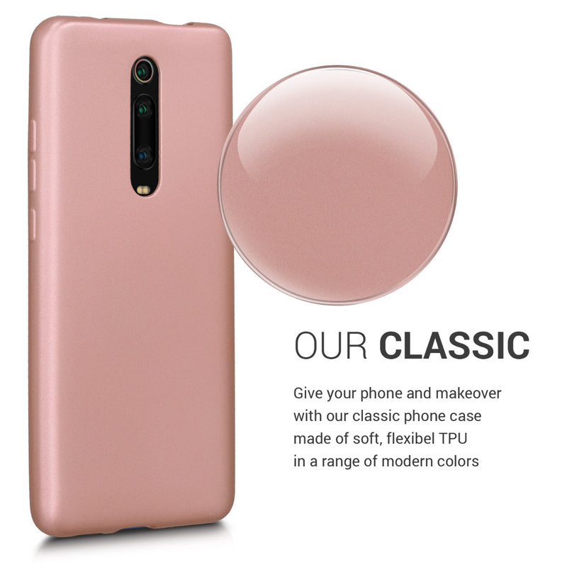 kwmobile Phone Case for Xiaomi Mi 9T (Pro) / Redmi K20 (Pro) - Silicone Case metallic shimmering - Protective Cover