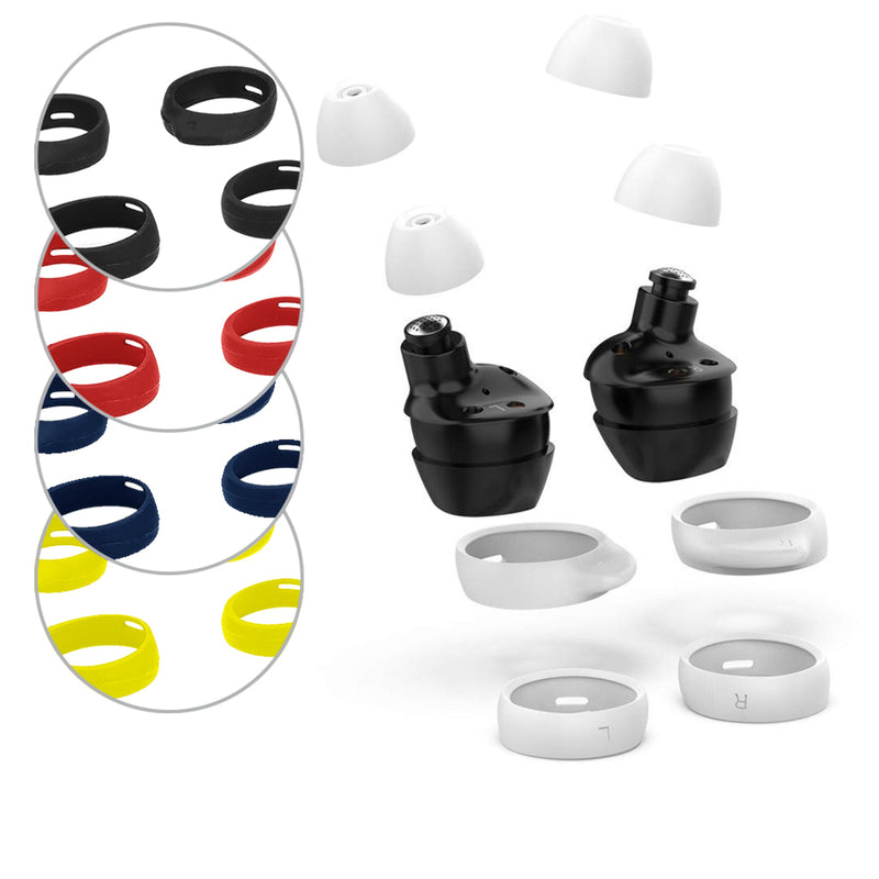 kwmobile 4x Ersatzpolster kompatibel mit Samsung Galaxy Buds / Buds Plus - Silikon Ersatz Ohrpolster In-Ear Kopfhörer - Headphones Polster Weiß  