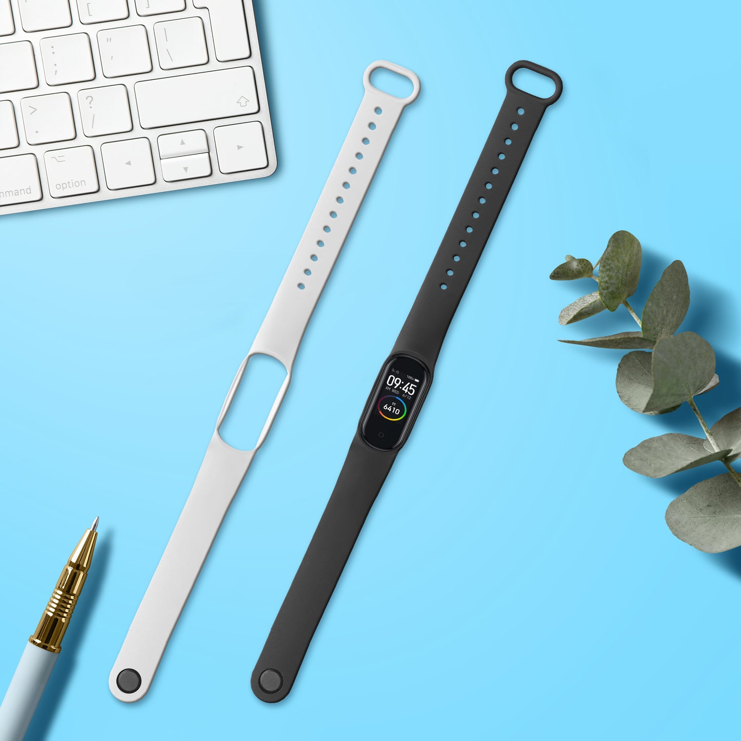 kwmobile Watch Strap for Xiaomi Mi Band 4 / Mi Band 3 Strap Fitness Tracker Band Set Replacement Band Smartwatch