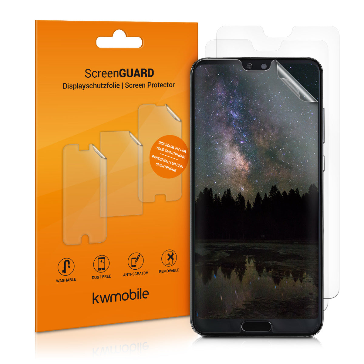 3x Crystal Clear Screen Protector for Huawei P20 Pro