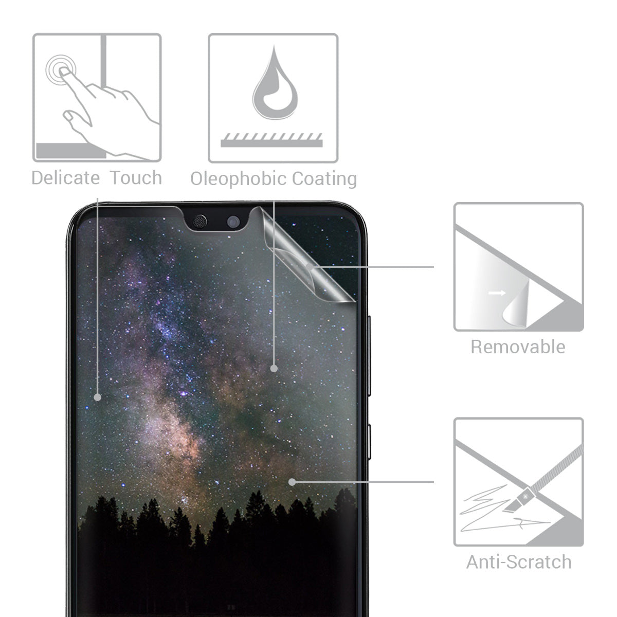 3x Crystal Clear Screen Protector for Huawei P20 Pro
