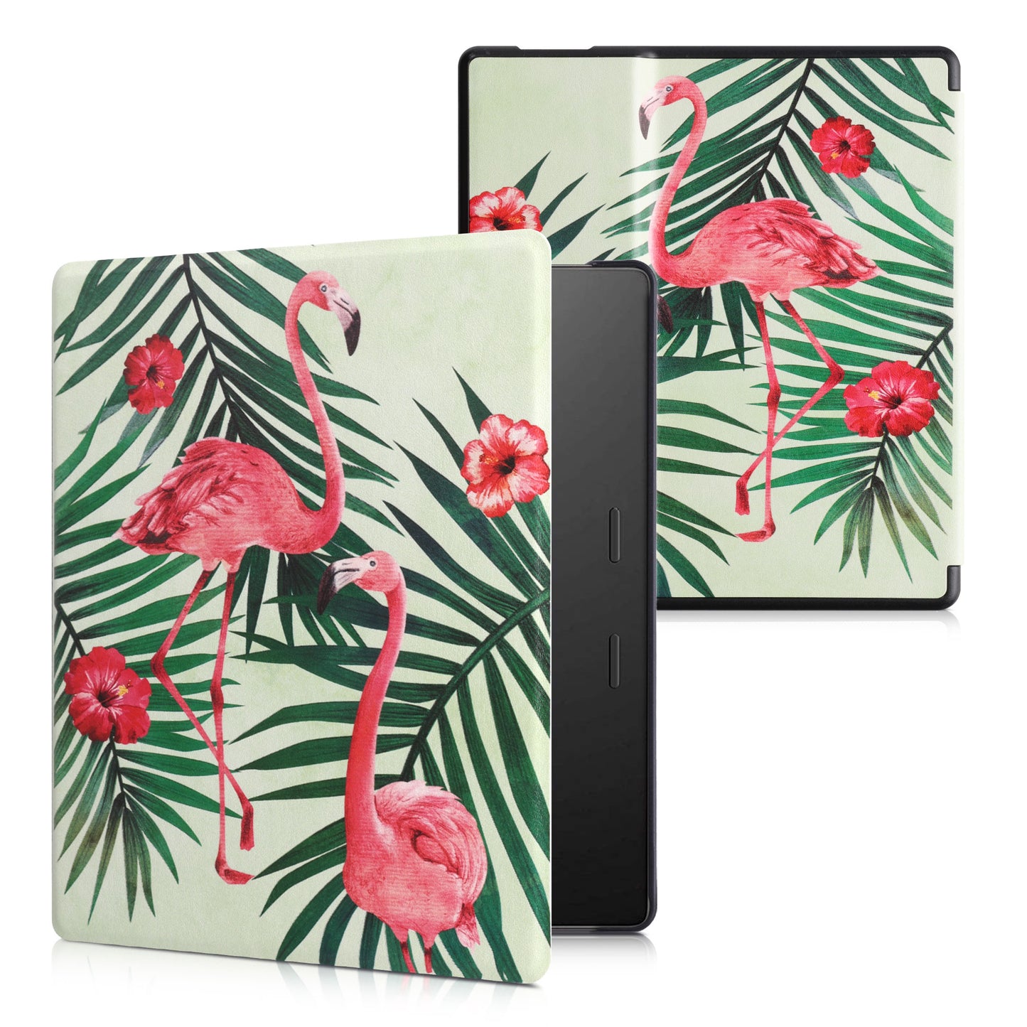 kwmobile Protective Case for Amazon Kindle Oasis 10th Generation Case - eReader Flip Case with Auto Sleep Function - Galaxy Tree Meadow