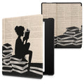 kwmobile Protective Case for Amazon Kindle Oasis 10th Generation Case - eReader Flip Case with Auto Sleep Function - Galaxy Tree Meadow