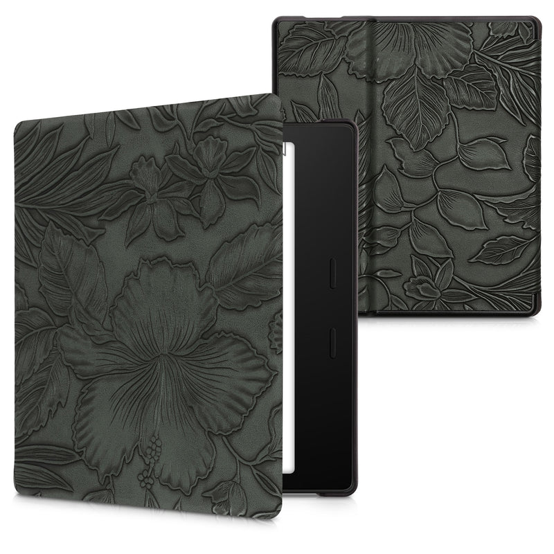 kwmobile Protective Case for Amazon Kindle Oasis 10th Generation Case - eReader Flip Case with Auto Sleep Function - Galaxy Tree Meadow