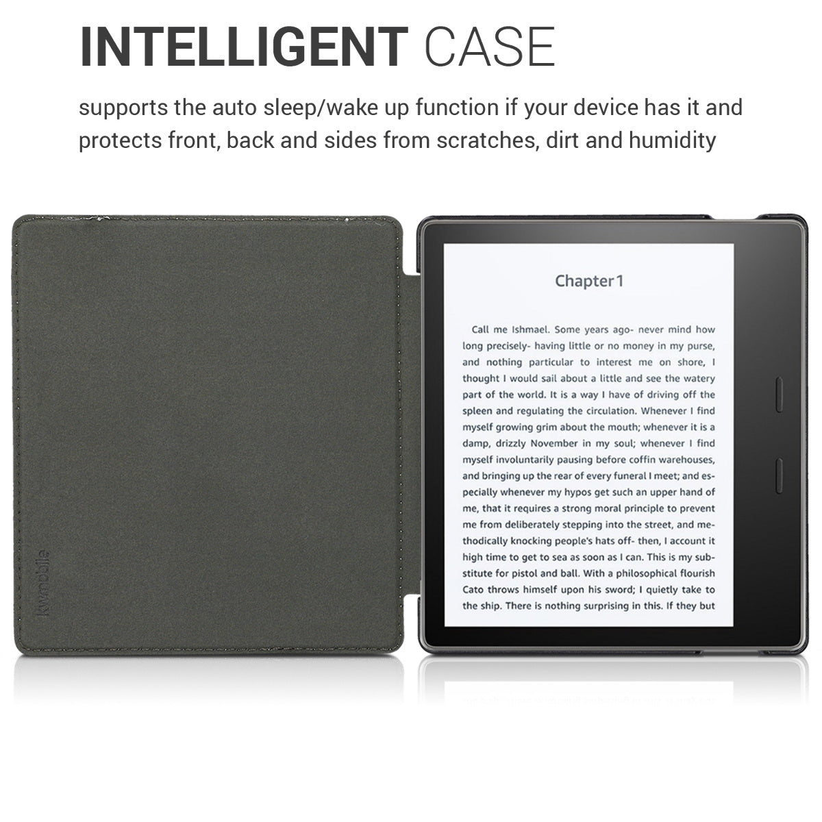 kwmobile Protective Case for Amazon Kindle Oasis 10th Generation Case - eReader Flip Case with Auto Sleep Function - Galaxy Tree Meadow
