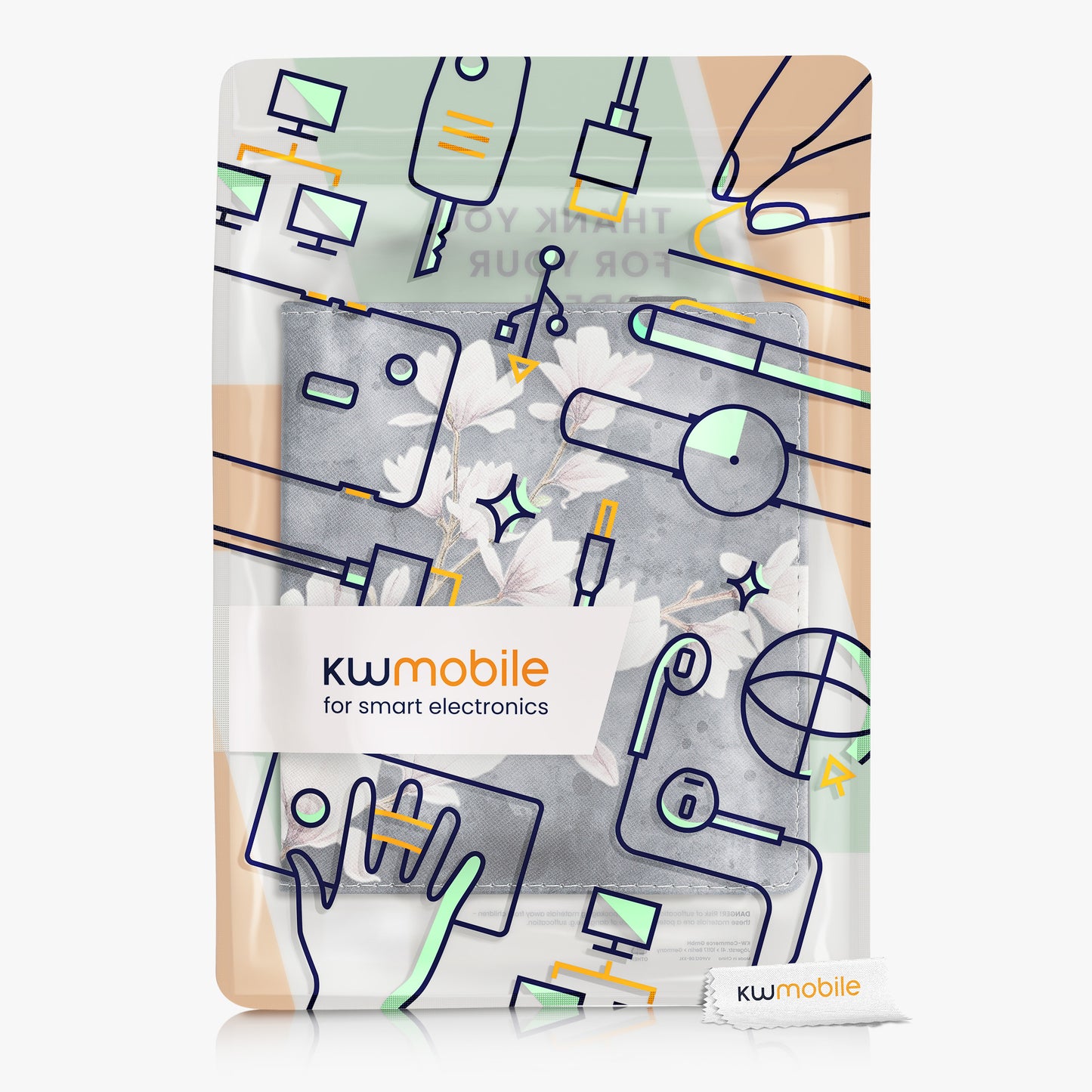 kwmobile Case Compatible with Amazon Kindle Oasis 10th Generation Case - Cover with Hand Strap and Stand