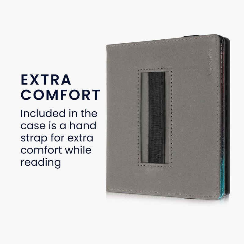 kwmobile Case Compatible with Amazon Kindle Oasis 10th Generation Case - Cover with Hand Strap and Stand