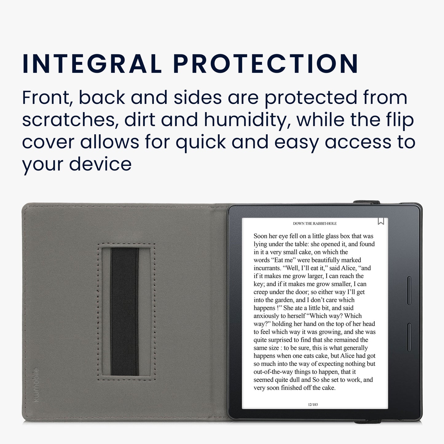 kwmobile Case Compatible with Amazon Kindle Oasis 10th Generation Case - Cover with Hand Strap and Stand