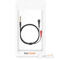 kwmobile Headphone Cable compatible with Sennheiser HD25 / HD560 / HD540 / HD480 / HD430 / HD414 / HD250 without Microphone and Buttons 3.5mm Jack Cable for Headphones 255 cm