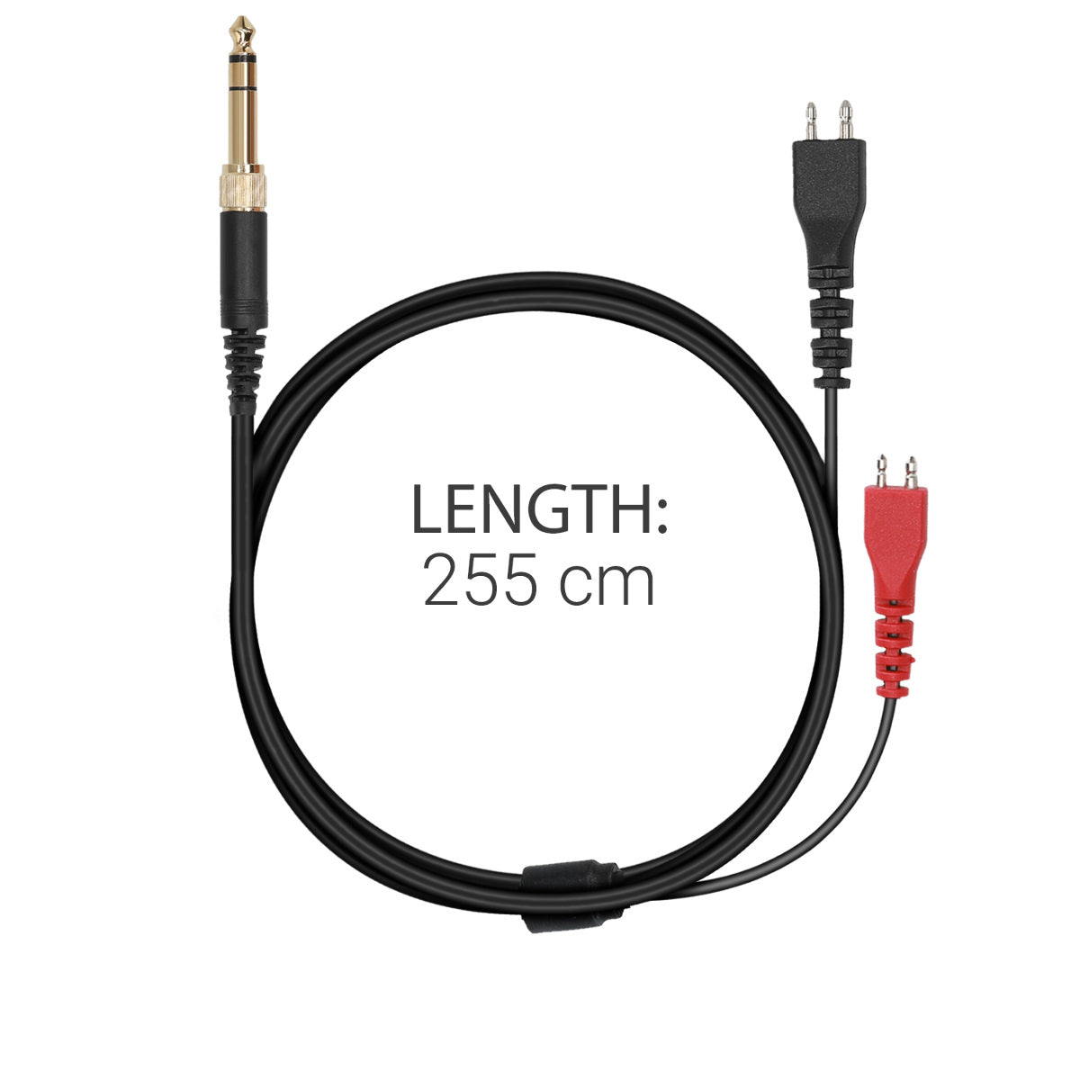 kwmobile Headphone Cable compatible with Sennheiser HD25 / HD560 / HD540 / HD480 / HD430 / HD414 / HD250 without Microphone and Buttons 3.5mm Jack Cable for Headphones 255 cm