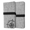 kwmobile Pouch for Smartphones with Elastic Band Mobile Phone Protective Pouch Compass Vintage 16.0 x 8.0 cm Inner Dimensions