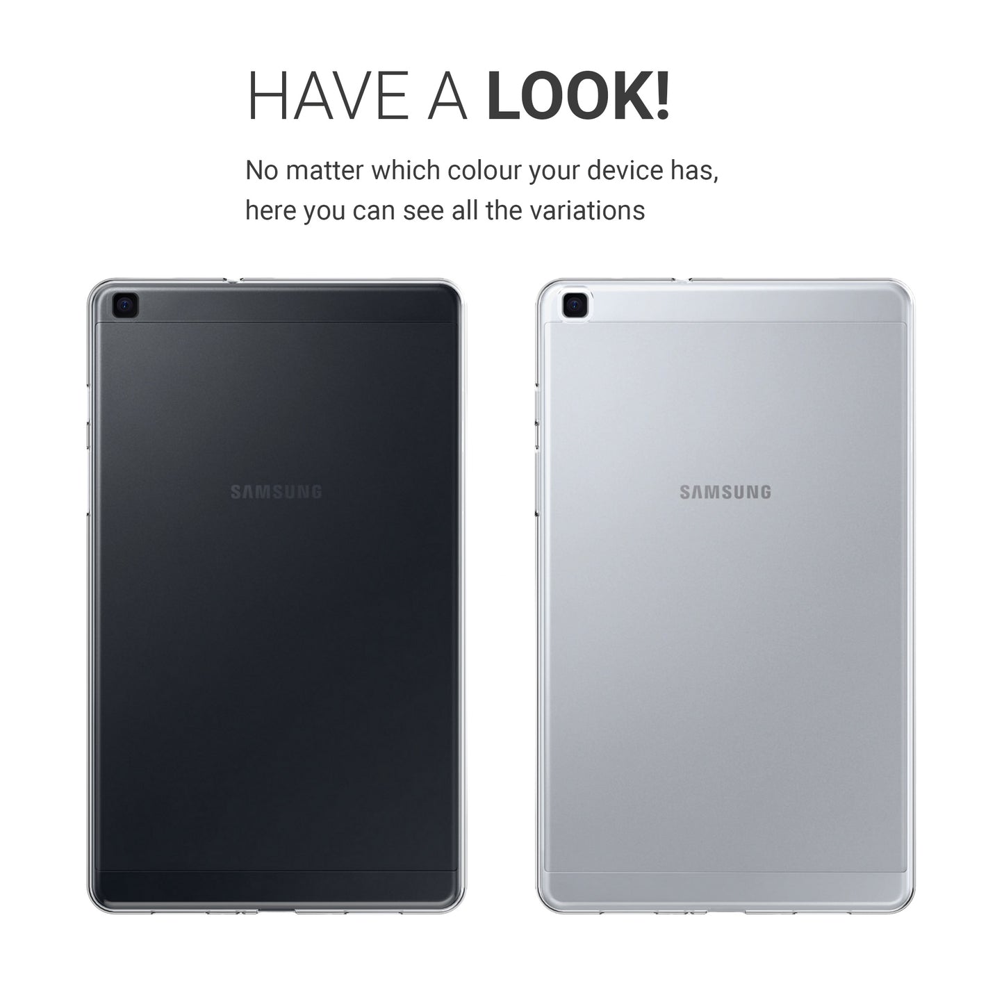 kwmobile Case Compatible with Samsung Galaxy Tab A 8.0 (2019) Case - Soft Silicone Case Transparent - Tablet Cover
