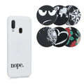 kwmobile Hülle kompatibel mit Samsung Galaxy A20e - Handyhülle Silikon Case - Don't touch my Phone Weiß Schwarz Weiß  [dsg03]