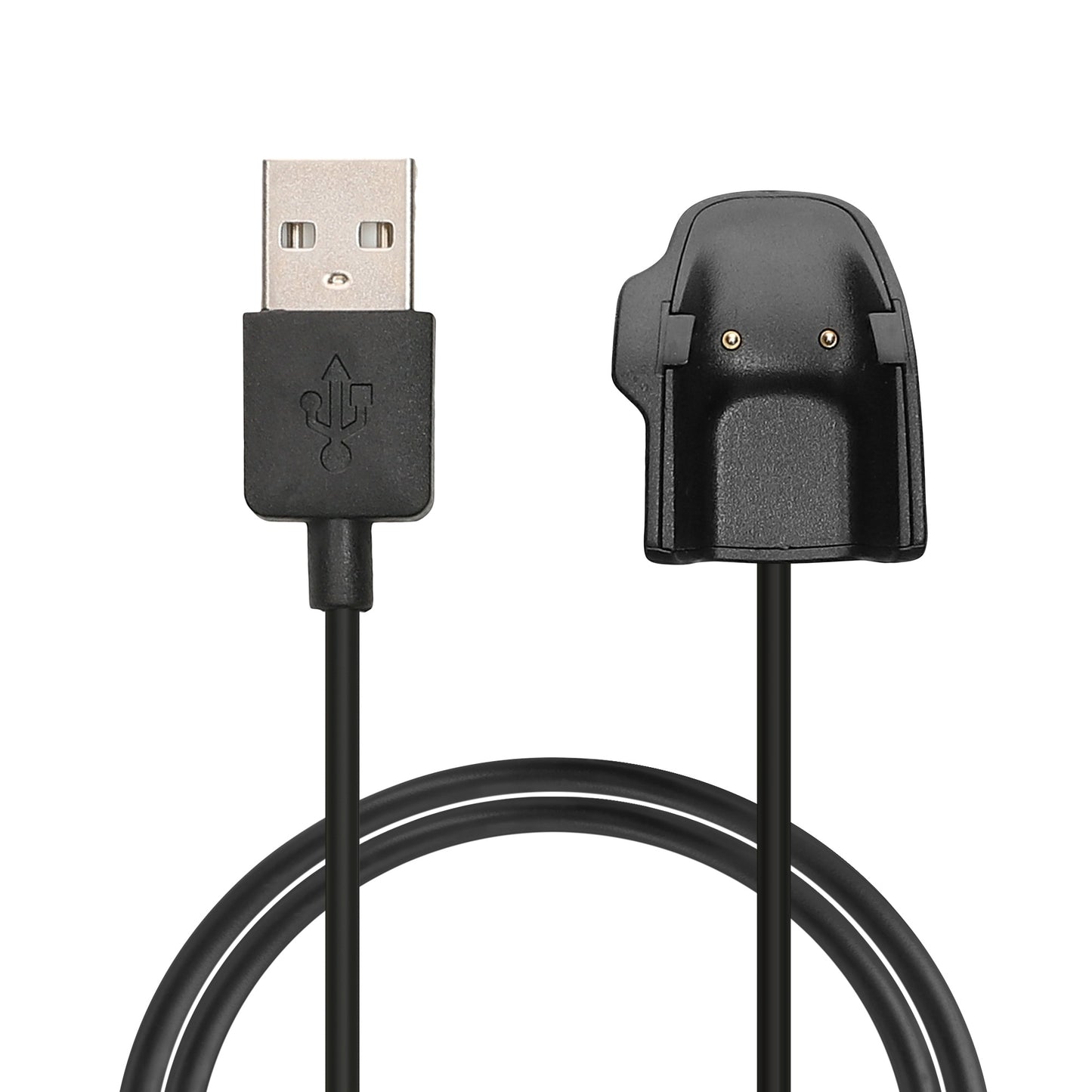 kwmobile USB Kabel Charger kompatibel mit Samsung Galaxy Fit e Ladekabel - Smart Watch Ersatzkabel - Fitnesstracker Aufladekabel in Schwarz Schwarz  