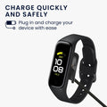 kwmobile USB Cable Charger compatible with Samsung Galaxy Fit e Charging Cable Smart Watch Replacement Cable Fitness Tracker Charging Cable