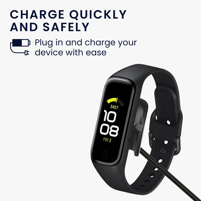 kwmobile USB Cable Charger compatible with Samsung Galaxy Fit e Charging Cable Smart Watch Replacement Cable Fitness Tracker Charging Cable