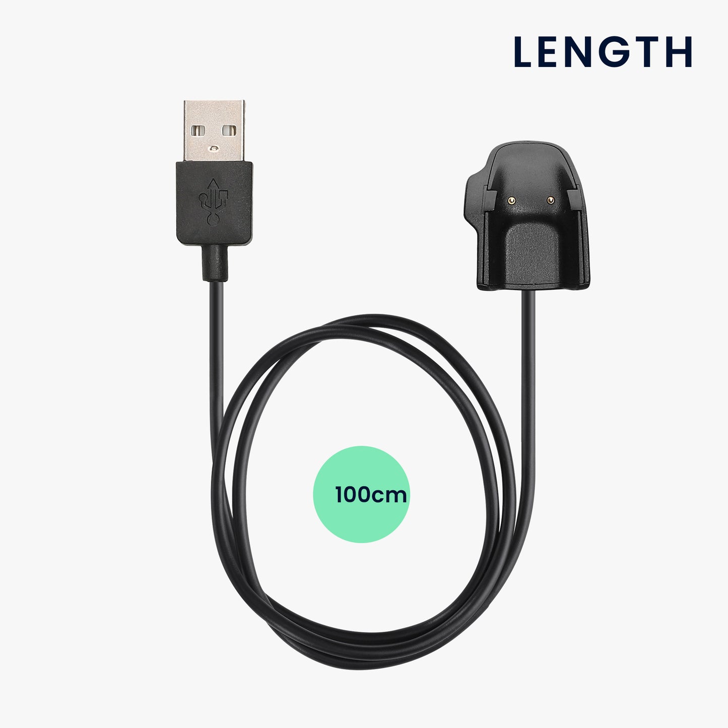 kwmobile USB Cable Charger compatible with Samsung Galaxy Fit e Charging Cable Smart Watch Replacement Cable Fitness Tracker Charging Cable