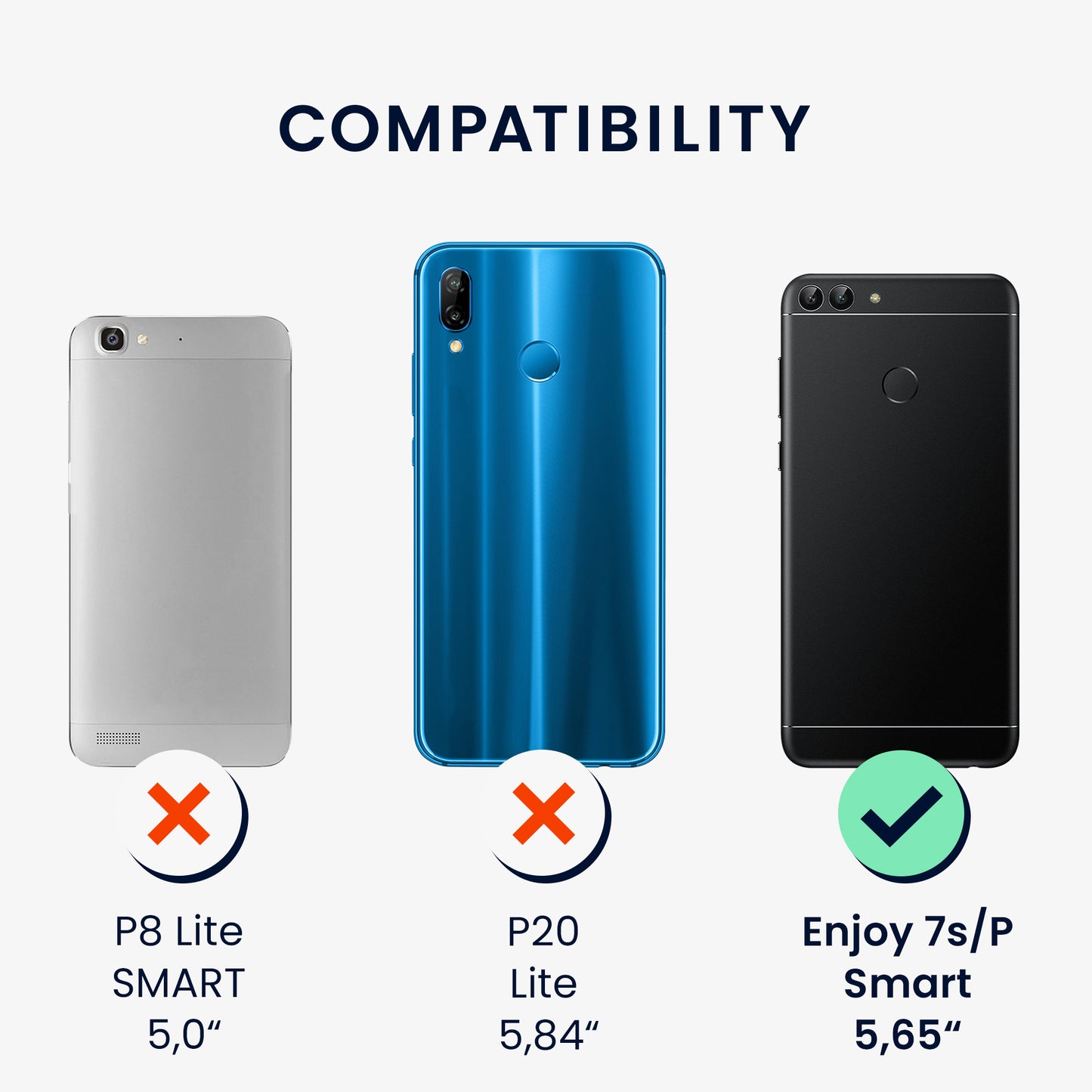 Case compatible with Huawei Enjoy 7S / P Smart (2017)