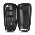 kwmobile Car Key Cover Compatible with Audi 3-Button Flip Key Hard Case Protective Cover Key Fob Cover