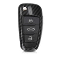 kwmobile Car Key Cover Compatible with Audi 3-Button Flip Key Hard Case Protective Cover Key Fob Cover