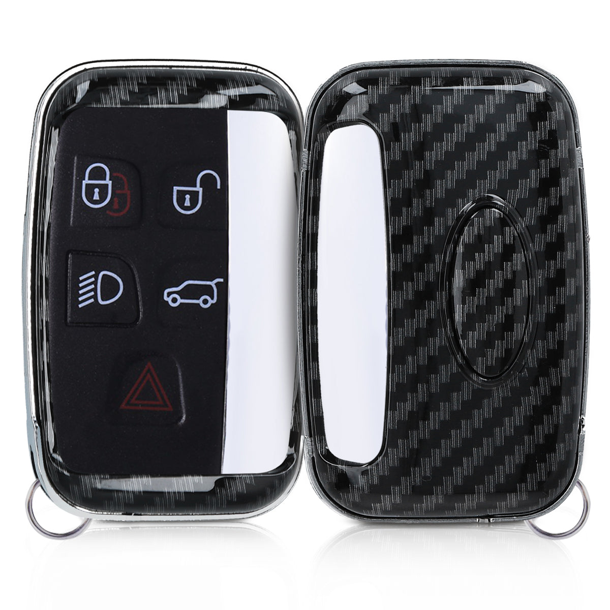 kwmobile Car Key Cover Compatible with Land Rover Jaguar 5-Button Smart Key Hard Cover Protective Case Key Shell Cover