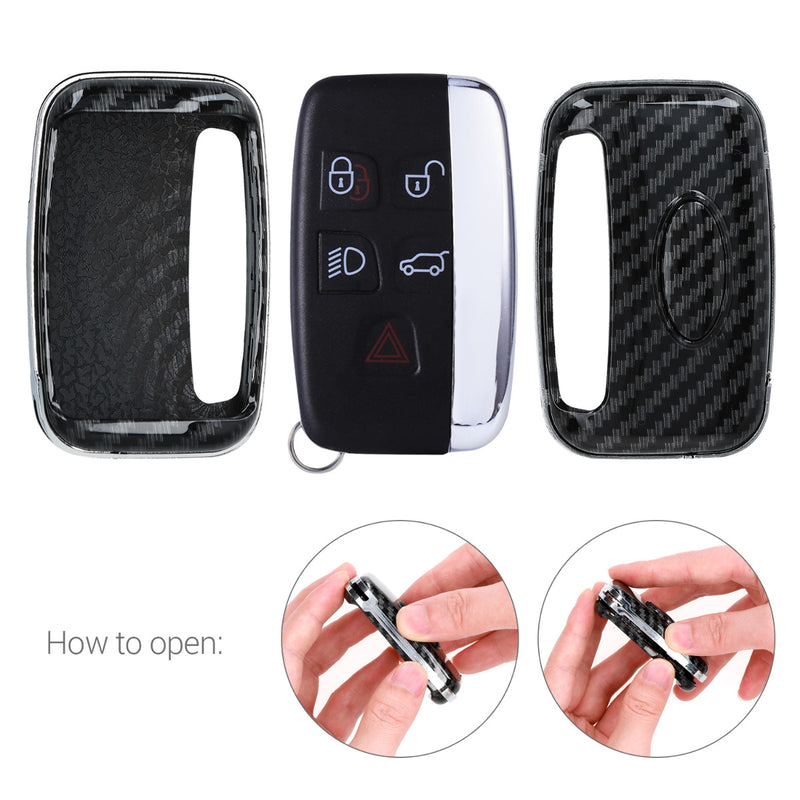 kwmobile Car Key Cover Compatible with Land Rover Jaguar 5-Button Smart Key Hard Cover Protective Case Key Shell Cover