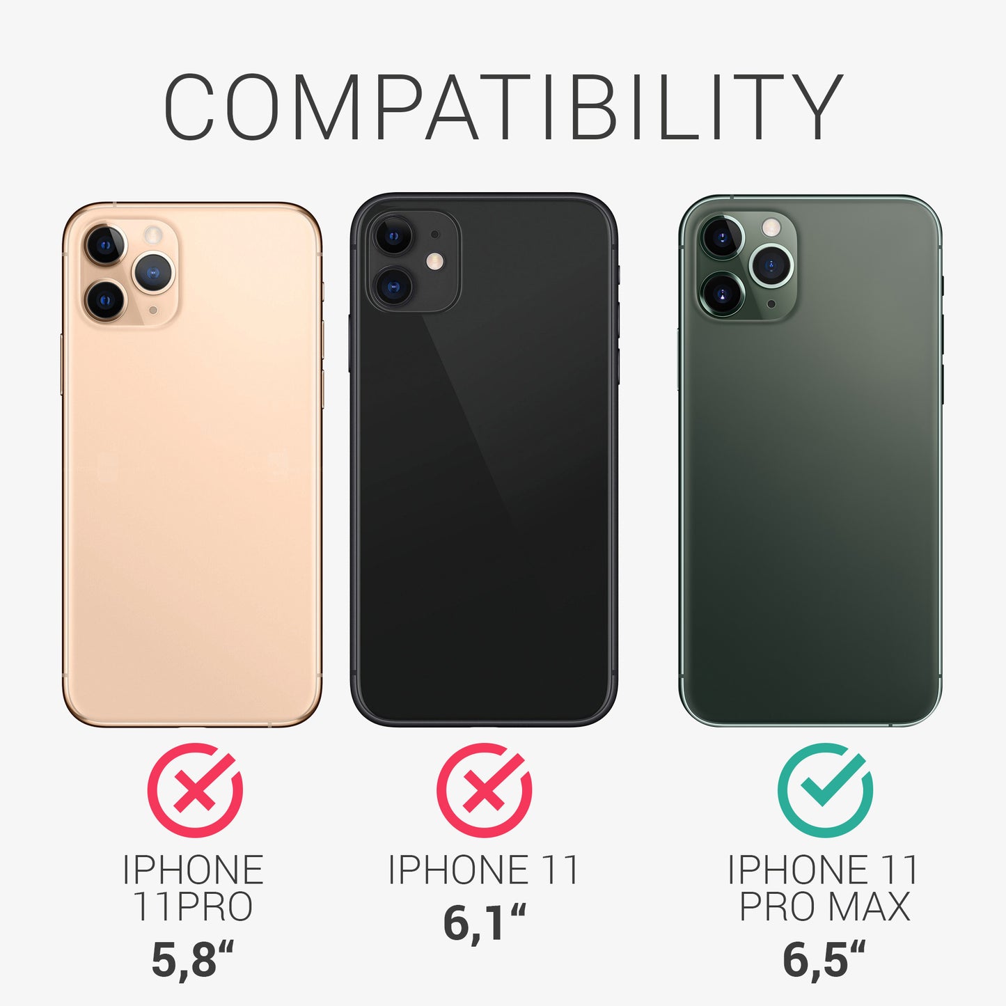 kwmobile Case for Apple iPhone 11 Pro Max - Silicone Cover - Wireless Charging Protective Case