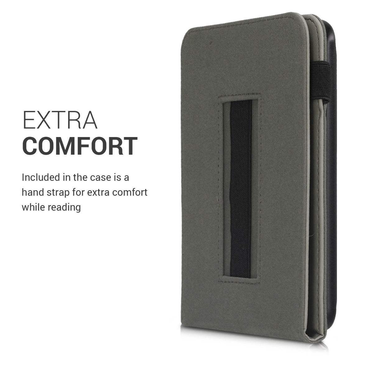 kwmobile Case Compatible with Tolino Vision 1 / 2 / 3 / 4 HD - Loop Stand - e-Reader Protective Cover