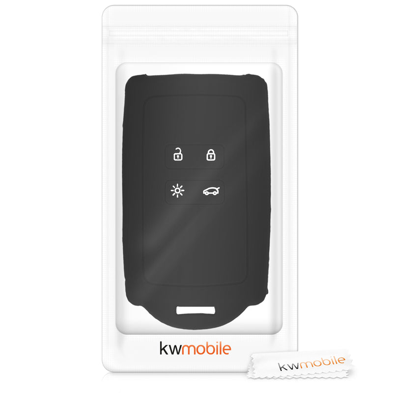 kwmobile Car Key Shell compatible with Renault 4-Button Smart Key (Keyless Go only) Protective Cover