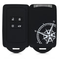 kwmobile Car Key Shell compatible with Renault 4-Button Smart Key (Keyless Go only) Protective Cover
