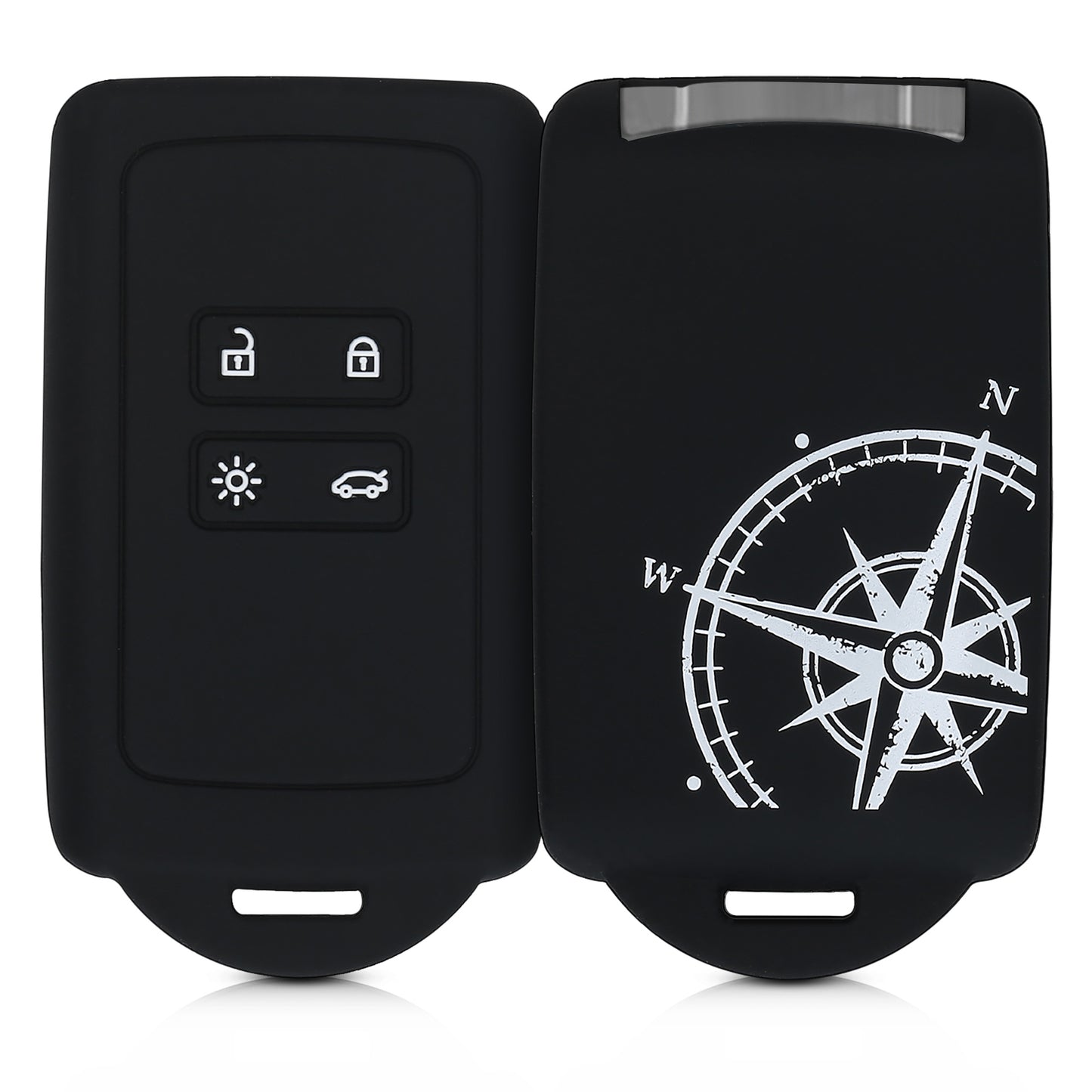 kwmobile Car Key Shell compatible with Renault 4-Button Smart Key (Keyless Go only) Protective Cover