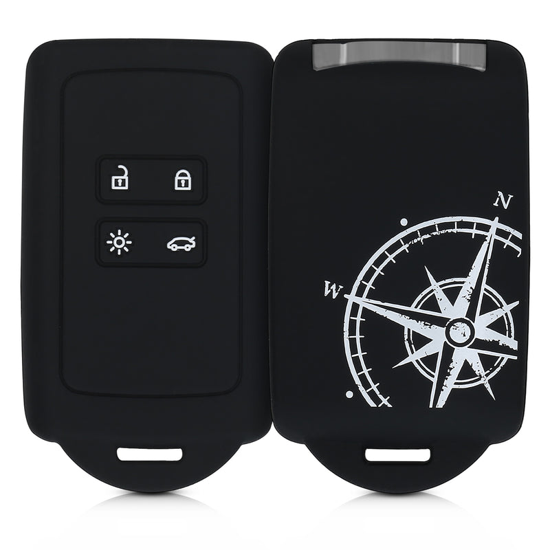 kwmobile Car Key Shell compatible with Renault 4-Button Smart Key (Keyless Go only) Protective Cover