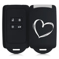 kwmobile Car Key Shell compatible with Renault 4-Button Smart Key (Keyless Go only) Protective Cover