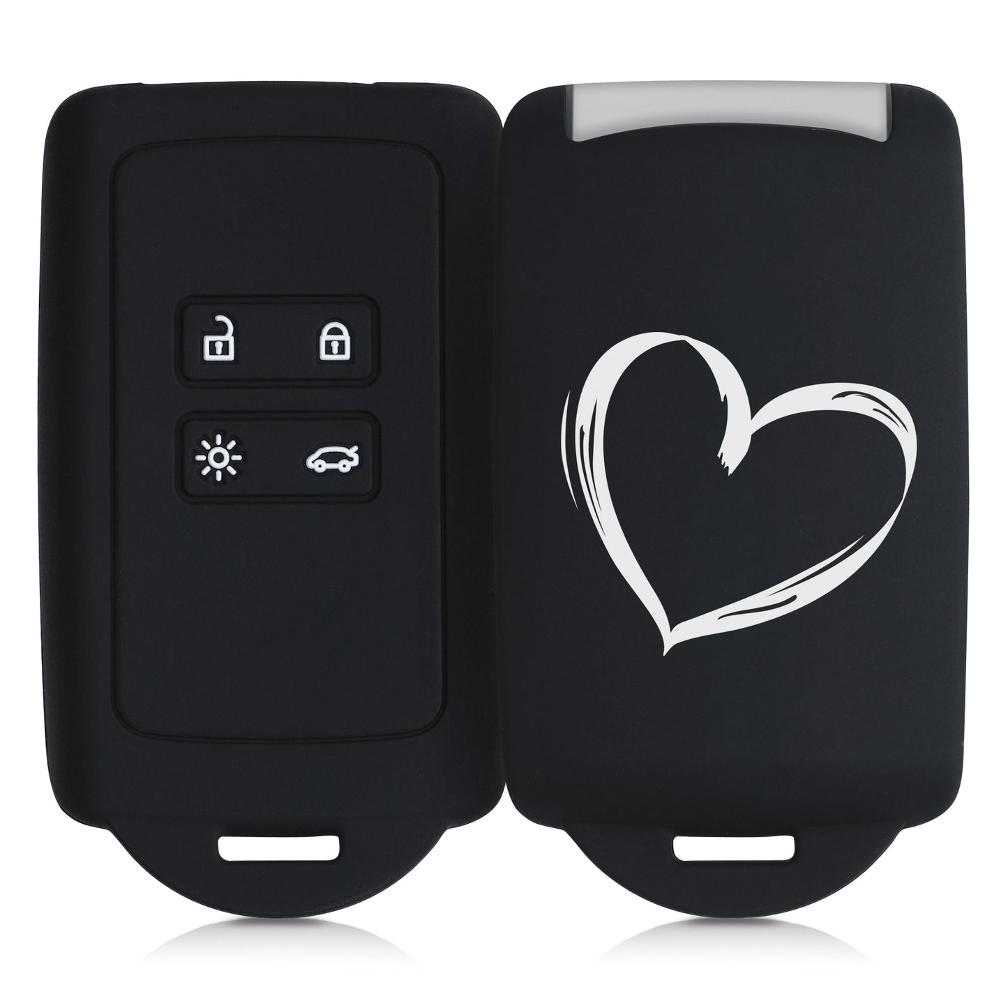 kwmobile Car Key Shell compatible with Renault 4-Button Smart Key (Keyless Go only) Protective Cover