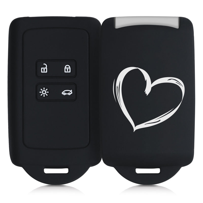 kwmobile Car Key Shell compatible with Renault 4-Button Smart Key (Keyless Go only) Protective Cover