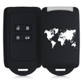 kwmobile Car Key Shell compatible with Renault 4-Button Smart Key (Keyless Go only) Protective Cover