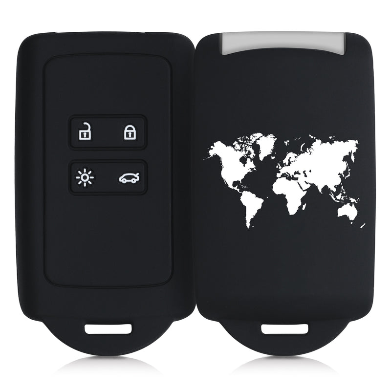 kwmobile Car Key Shell compatible with Renault 4-Button Smart Key (Keyless Go only) Protective Cover