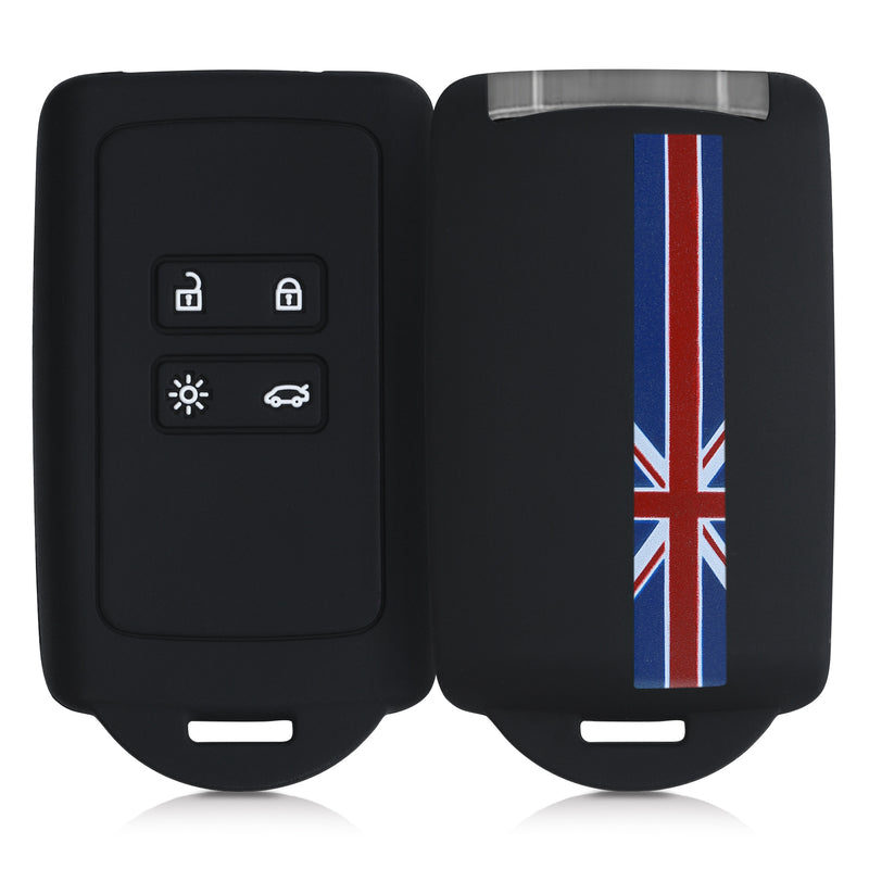 kwmobile Car Key Shell compatible with Renault 4-Button Smart Key (Keyless Go only) Protective Cover