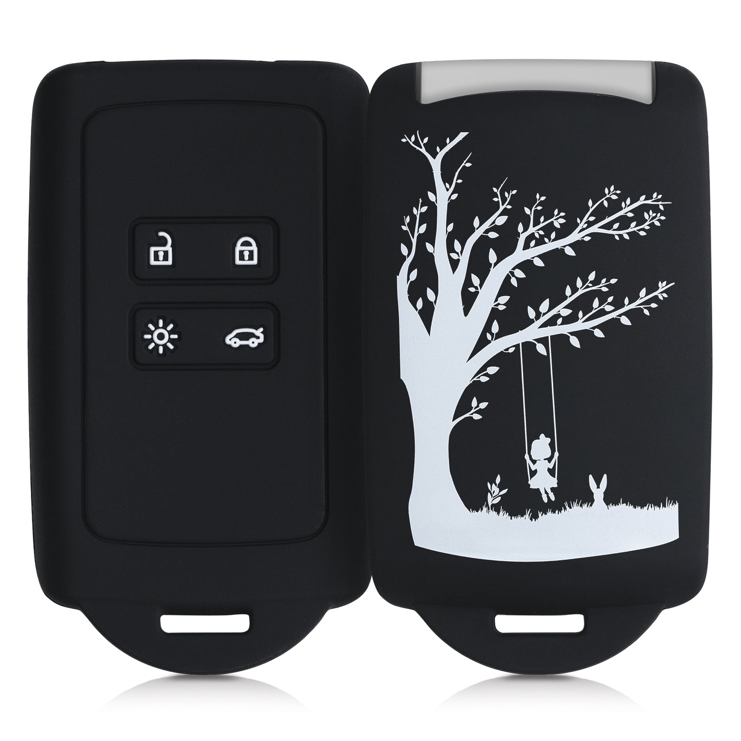 kwmobile Car Key Shell compatible with Renault 4-Button Smart Key (Keyless Go only) Protective Cover