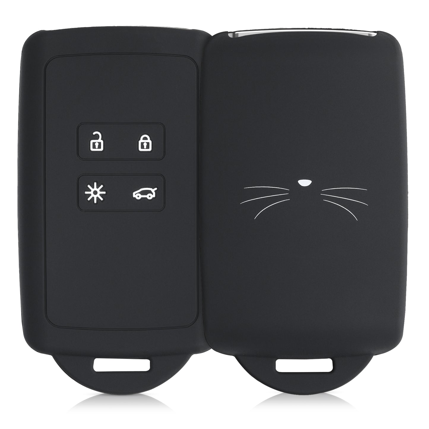 kwmobile Car Key Shell compatible with Renault 4-Button Smart Key (Keyless Go only) Protective Cover