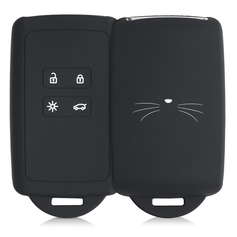 kwmobile Car Key Shell compatible with Renault 4-Button Smart Key (Keyless Go only) Protective Cover