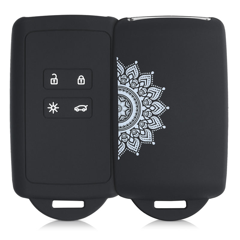 kwmobile Car Key Shell compatible with Renault 4-Button Smart Key (Keyless Go only) Protective Cover